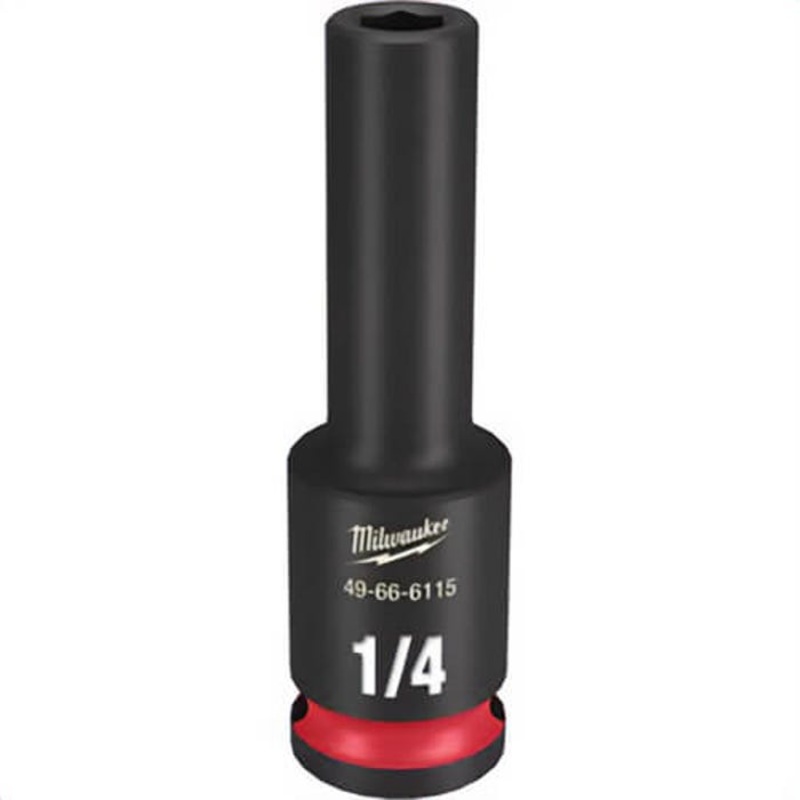 Milwaukee 49-66-6115 ShockWave Impact Duty Socket, 3/8 in Hex Drive, 1/4 in Deep Socket, 6 Points