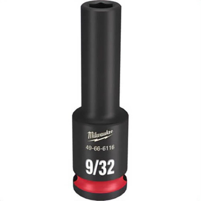 Milwaukee 49-66-6116 ShockWave Impact Duty Socket, 3/8 in Hex Drive, 9/32 in Deep Socket, 6 Points