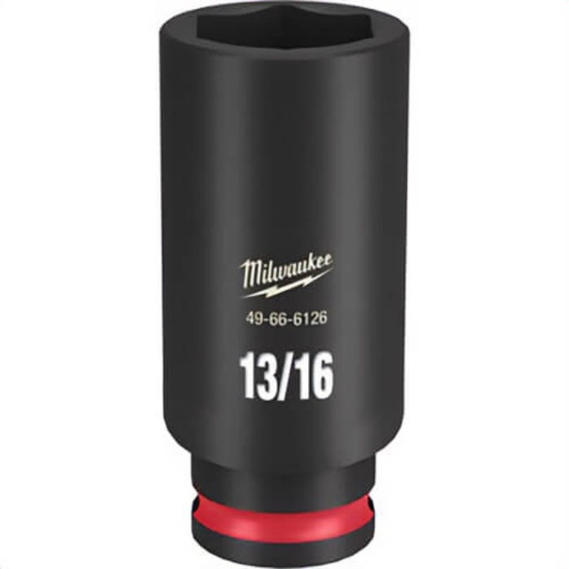 Milwaukee 49-66-6126 ShockWave Impact Duty Socket, 3/8 in Hex Drive, 13/16 in Deep Socket, 6 Points