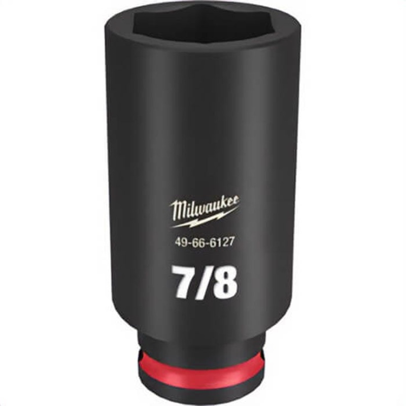 Milwaukee 49-66-6127 ShockWave Impact Duty Socket, 3/8 in Hex Drive, 7/8 in Deep Socket, 6 Points