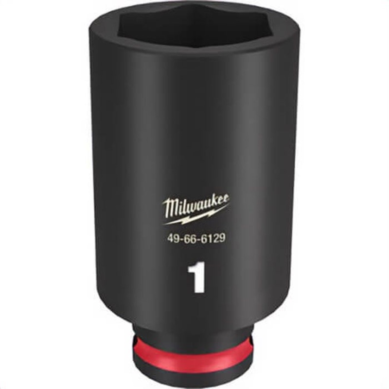 Milwaukee 49-66-6129 ShockWave Impact Duty Socket, 3/8 in Hex Drive, 1 in Deep Socket, 6 Points