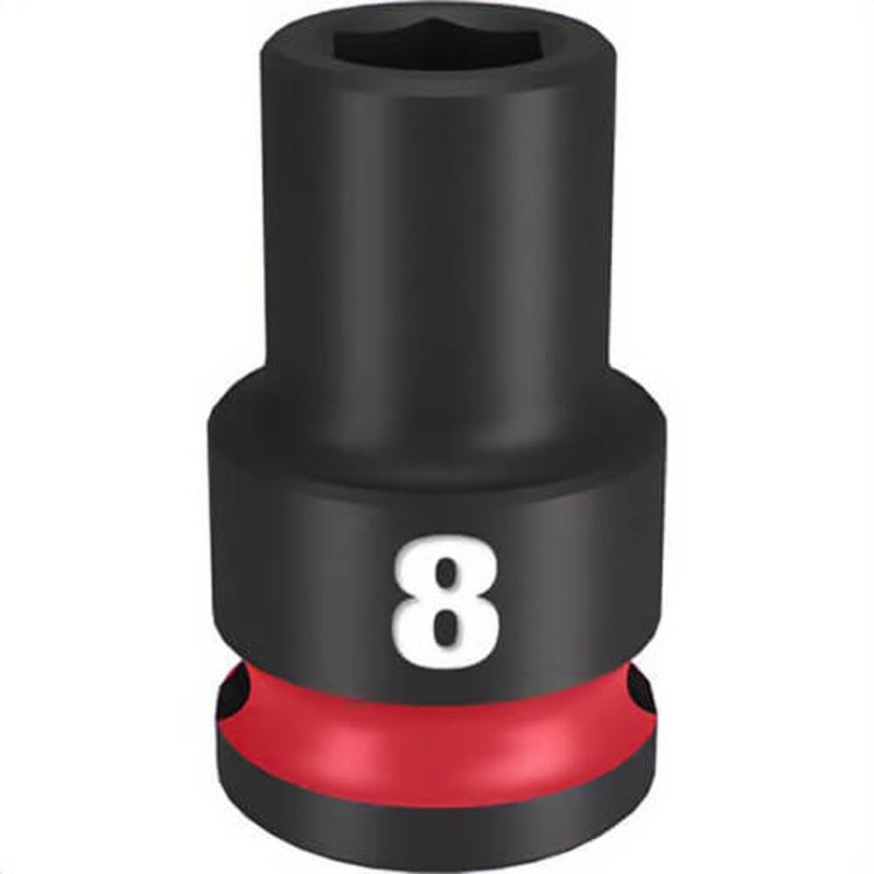 Milwaukee 49-66-6132 ShockWave Impact Duty Socket, 3/8 in Hex Drive, 8 mm Standard Socket, 6 Points