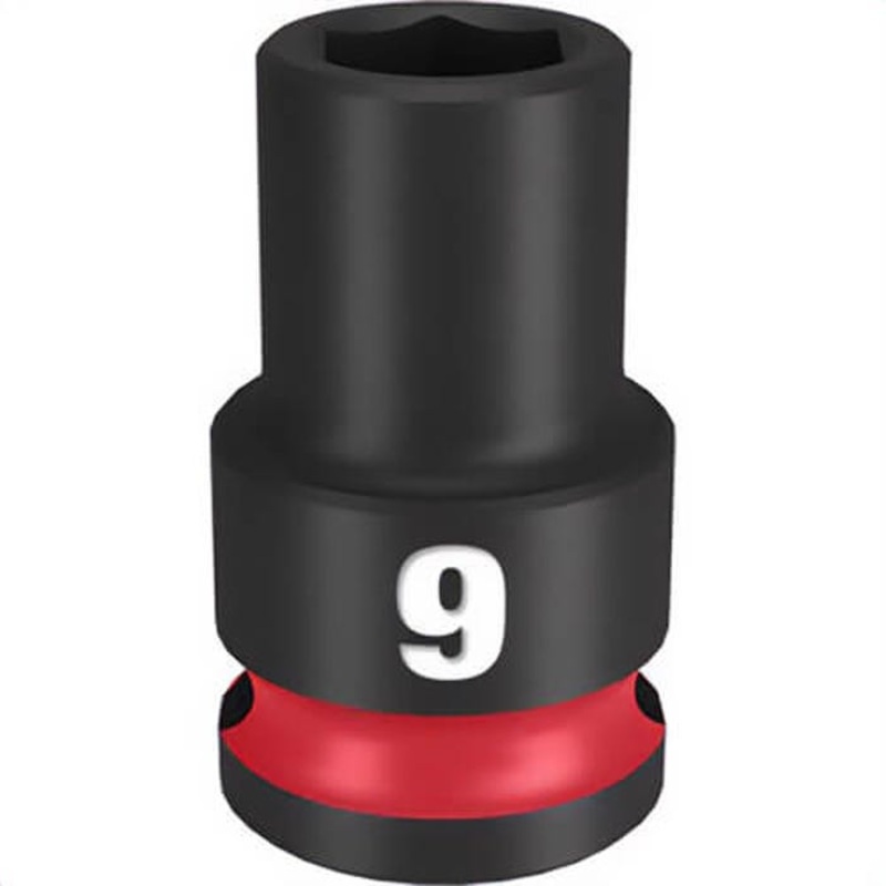 Milwaukee 49-66-6133 ShockWave Impact Duty Socket, 3/8 in Hex Drive, 9 mm Standard Socket, 6 Points