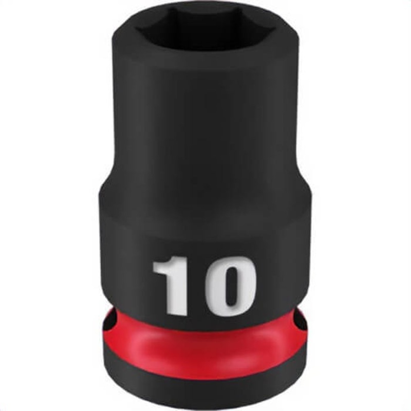Milwaukee 49-66-6134 ShockWave Impact Duty Socket, 3/8 in Hex Drive, 10 mm Standard Socket, 6 Points