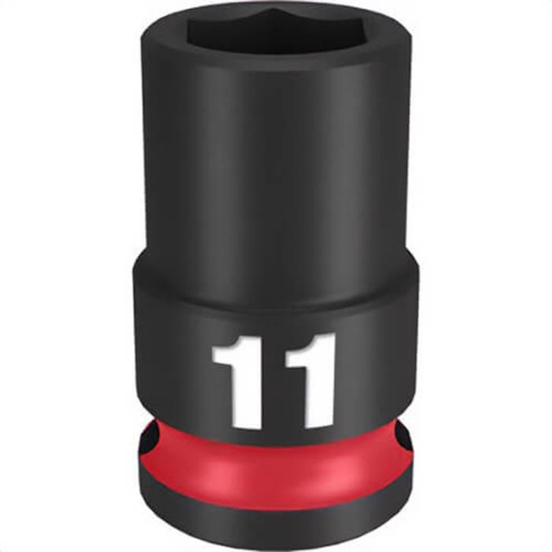 Milwaukee 49-66-6135 ShockWave Impact Duty Socket, 3/8 in Hex Drive, 11 mm Standard Socket, 6 Points