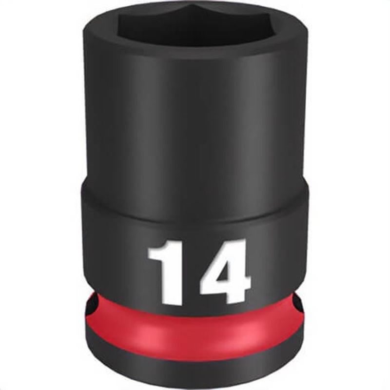 Milwaukee 49-66-6138 ShockWave Impact Duty Socket, 3/8 in Hex Drive, 14 mm Standard Socket, 6 Points