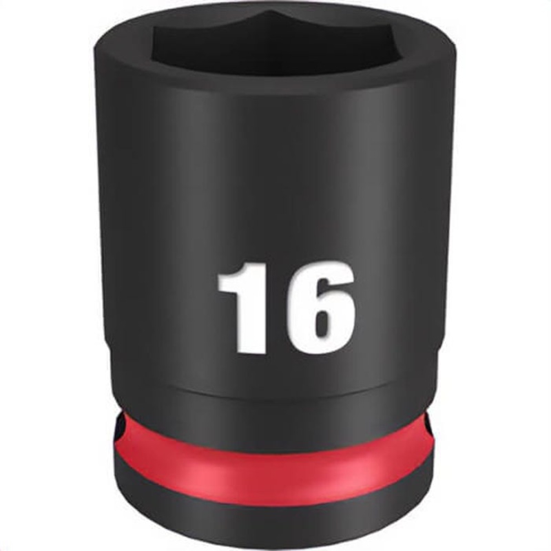 Milwaukee 49-66-6140 ShockWave Impact Duty Socket, 3/8 in Hex Drive, 16 mm Standard Socket, 6 Points