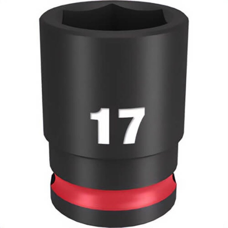 Milwaukee 49-66-6141 ShockWave Impact Duty Socket, 3/8 in Hex Drive, 17 mm Standard Socket, 6 Points