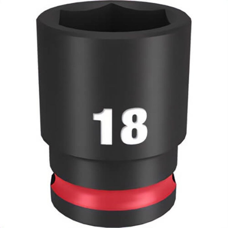 Milwaukee 49-66-6142 ShockWave Impact Duty Socket, 3/8 in Hex Drive, 18 mm Standard Socket, 6 Points