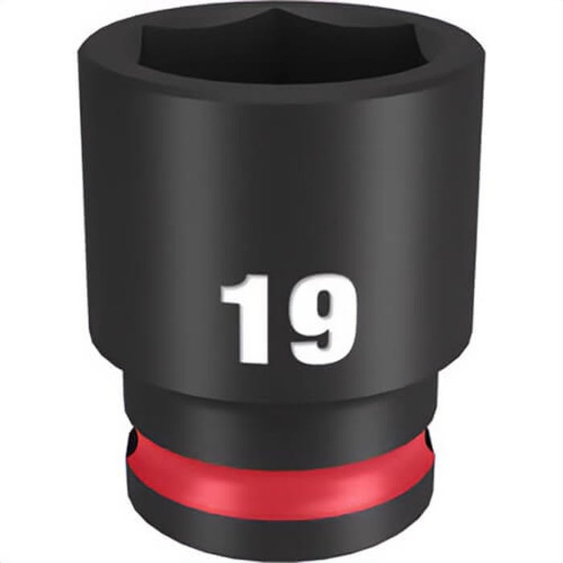 Milwaukee 49-66-6143 ShockWave Impact Duty Socket, 3/8 in Hex Drive, 19 mm Standard Socket, 6 Points