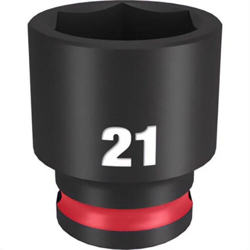 Milwaukee 49-66-6144 ShockWave Impact Duty Socket, 3/8 in Hex Drive, 21 mm Standard Socket, 6 Points