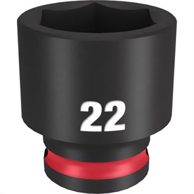 Milwaukee 49-66-6145 ShockWave Impact Duty Socket, 3/8 in Hex Drive, 22 mm Standard Socket, 6 Points
