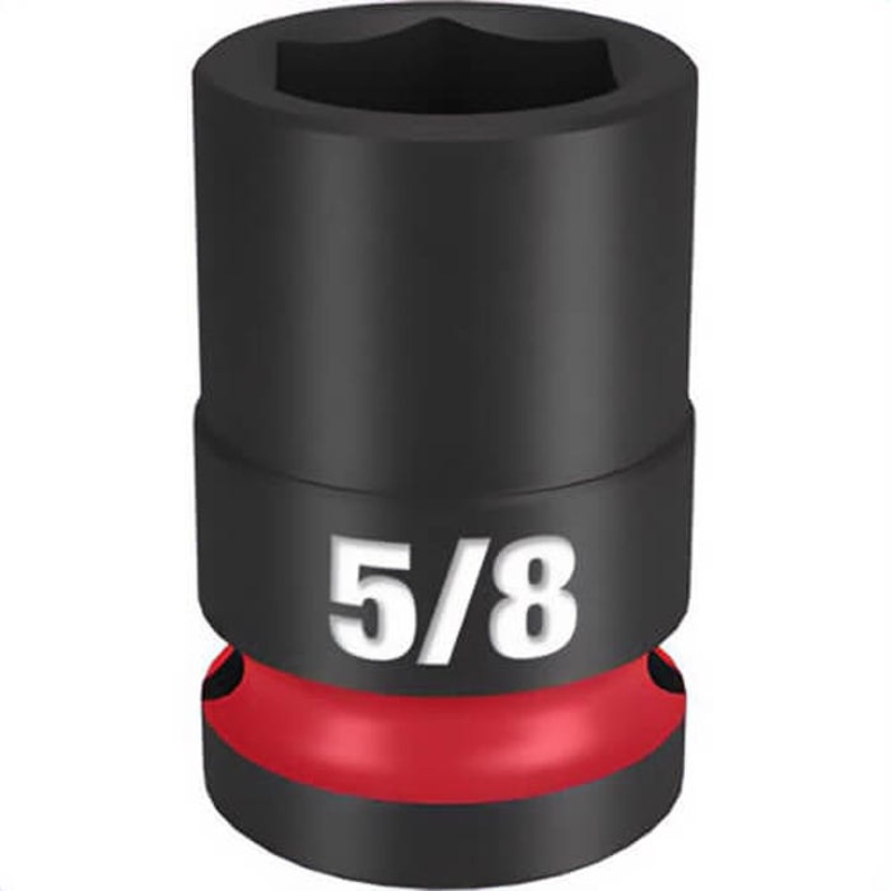 Milwaukee 49-66-6204 ShockWave Impact Duty Socket, 1/2 in Hex Drive, 5/8 in Standard Socket, 6 Points