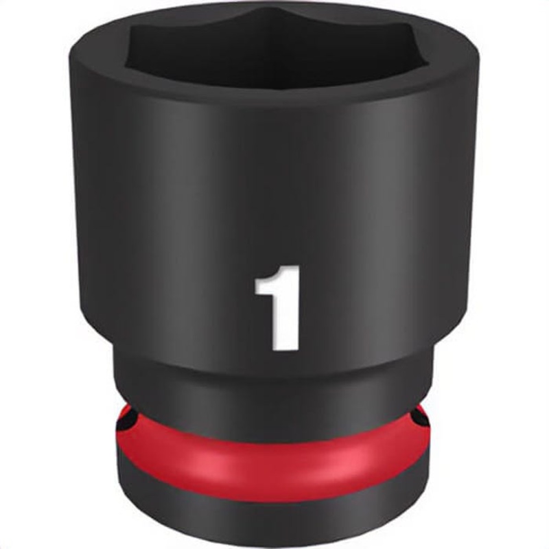 Milwaukee 49-66-6210 ShockWave Impact Duty Socket, 1/2 in Hex Drive, 1 in Standard Socket, 6 Points