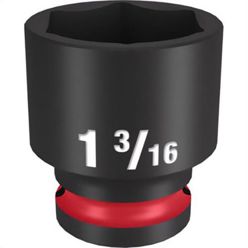 Milwaukee 49-66-6213 ShockWave Impact Duty Socket, 1/2 in Hex Drive, 1-3/16 in Standard Socket, 6 Points
