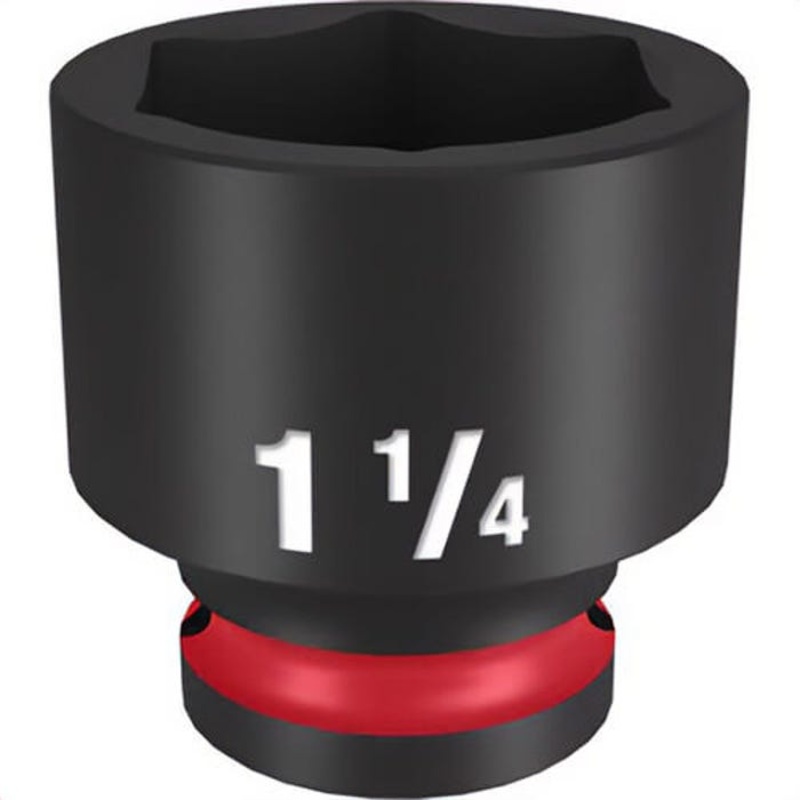 Milwaukee 49-66-6214 ShockWave Impact Duty Socket, 1/2 in Hex Drive, 1-1/4 in Standard Socket, 6 Points