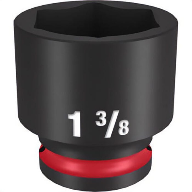 Milwaukee 49-66-6216 ShockWave Impact Duty Socket, 1/2 in Hex Drive, 1-3/8 in Standard Socket, 6 Points
