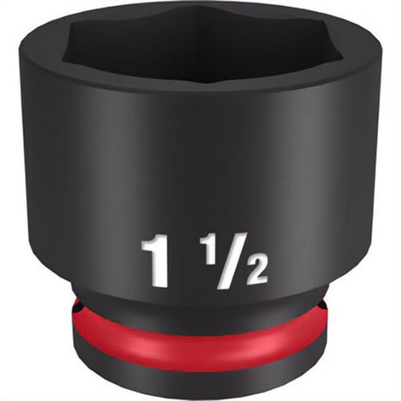 Milwaukee 49-66-6218 ShockWave Impact Duty Socket, 1/2 in Hex Drive, 1-1/2 in Standard Socket, 6 Points