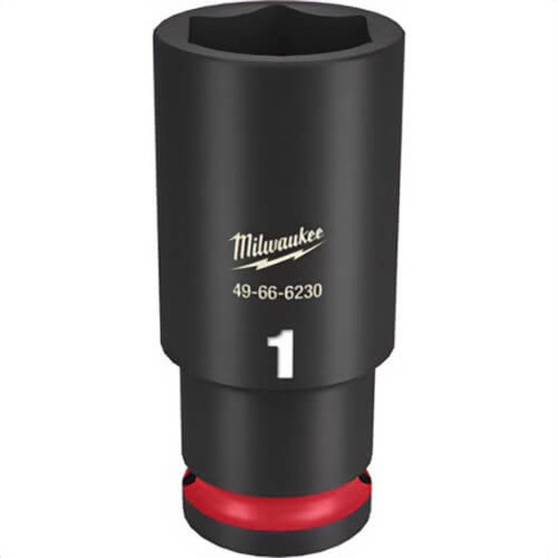 Milwaukee 49-66-6230 ShockWave Impact Duty Socket, 1/2 in Hex Drive, 1 in Deep Socket, 6 Points