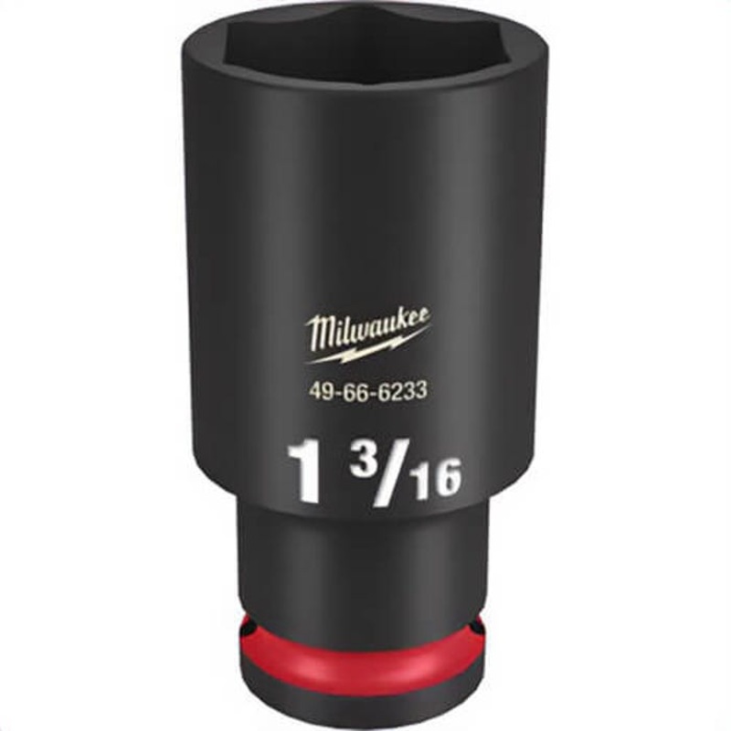Milwaukee 49-66-6233 ShockWave Impact Duty Socket, 1/2 in Hex Drive, 1-3/16 in Deep Socket, 6 Points
