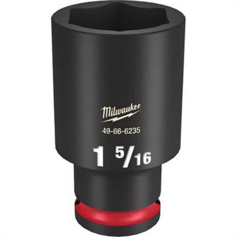 Milwaukee 49-66-6235 ShockWave Impact Duty Socket, 1/2 in Hex Drive, 1-5/16 in Deep Socket, 6 Points