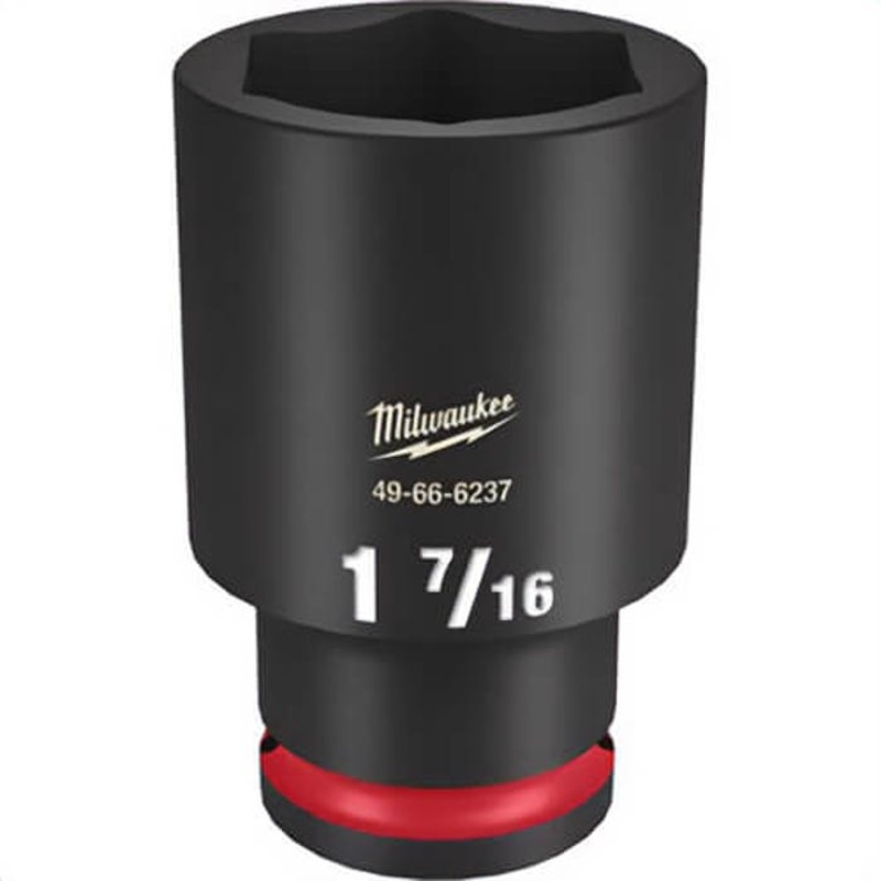 Milwaukee 49-66-6237 ShockWave Impact Duty Socket, 1/2 in Hex Drive, 1-7/16 in Deep Socket, 6 Points