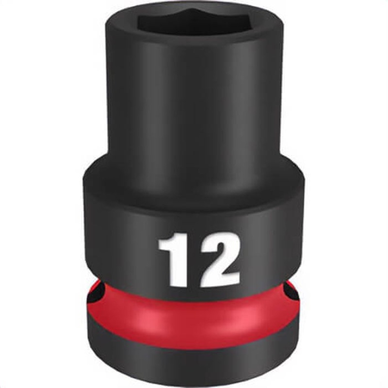 Milwaukee 49-66-6244 ShockWave Impact Duty Socket, 1/2 in Hex Drive, 12 mm Standard Socket, 6 Points