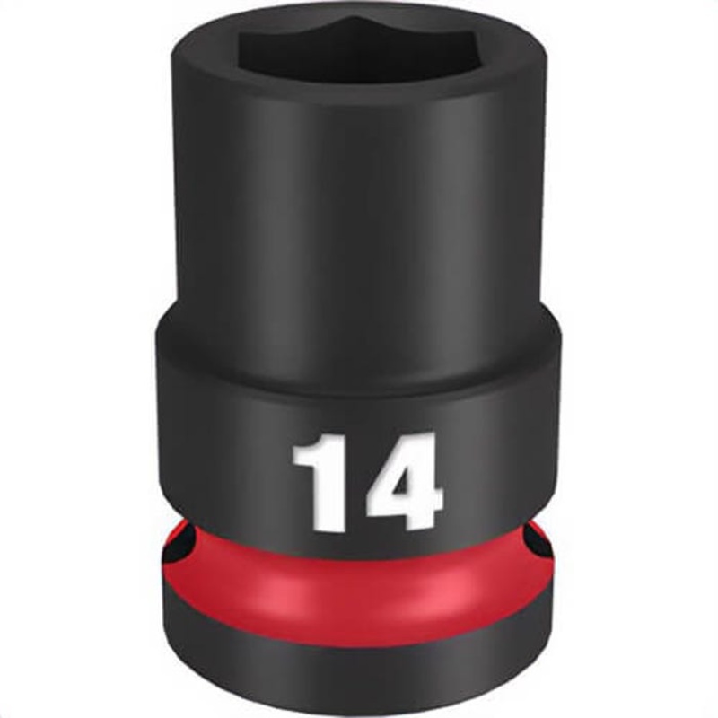 Milwaukee 49-66-6246 ShockWave Impact Duty Socket, 1/2 in Hex Drive, 14 mm Standard Socket, 6 Points