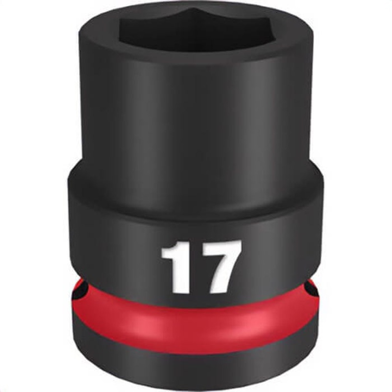 Milwaukee 49-66-6249 ShockWave Impact Duty Socket, 1/2 in Hex Drive, 17 mm Standard Socket, 6 Points
