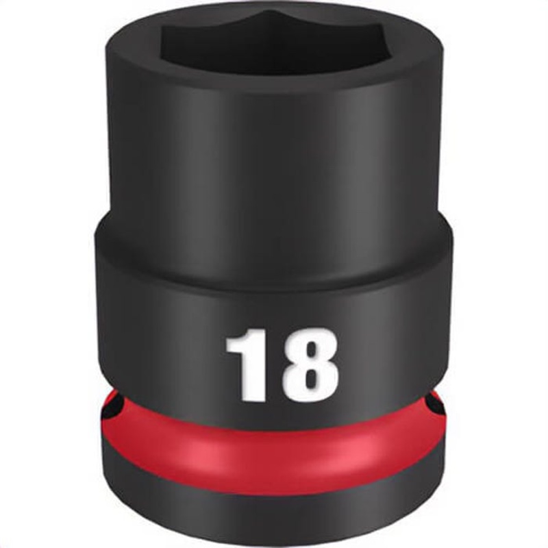Milwaukee 49-66-6250 ShockWave Impact Duty Socket, 1/2 in Hex Drive, 18 mm Standard Socket, 6 Points