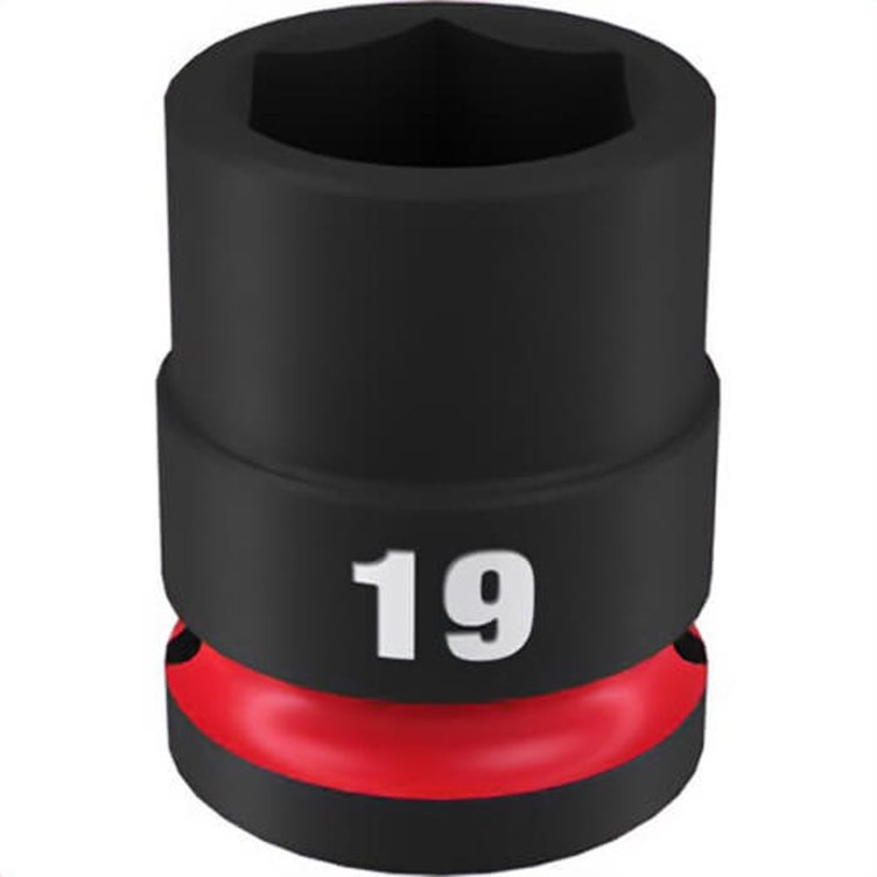 Milwaukee 49-66-6251 ShockWave Impact Duty Socket, 1/2 in Hex Drive, 19 mm Standard Socket, 6 Points