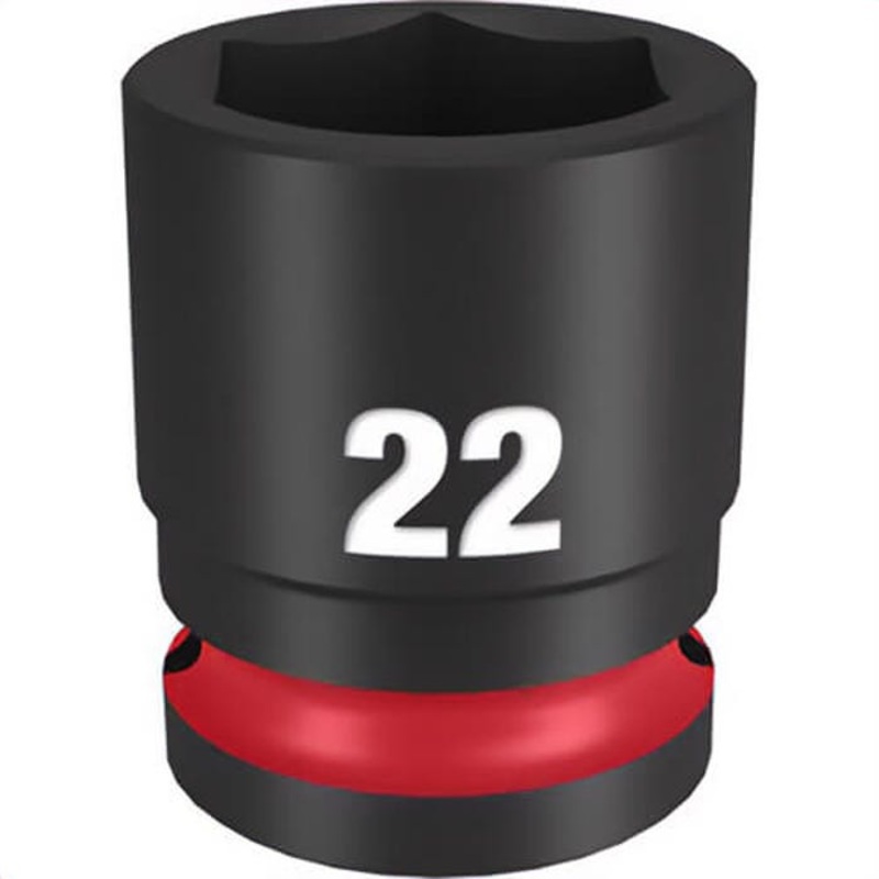 Milwaukee 49-66-6254 ShockWave Impact Duty Socket, 1/2 in Hex Drive, 22 mm Standard Socket, 6 Points