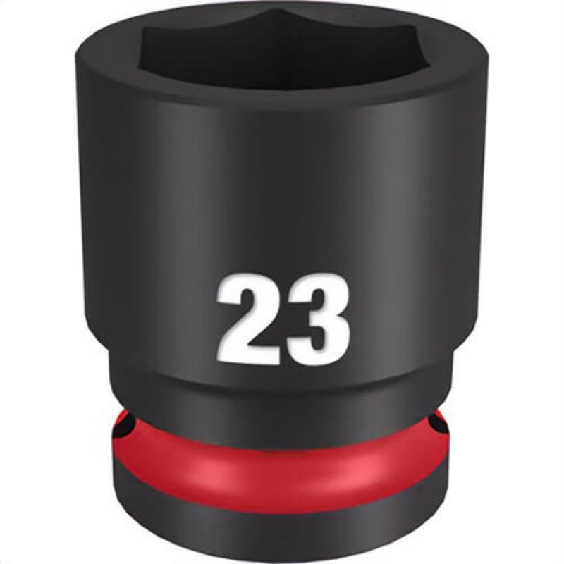 Milwaukee 49-66-6255 ShockWave Impact Duty Socket, 1/2 in Hex Drive, 23 mm Standard Socket, 6 Points