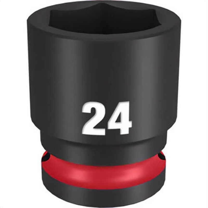 Milwaukee 49-66-6256 ShockWave Impact Duty Socket, 1/2 in Hex Drive, 24 mm Standard Socket, 6 Points