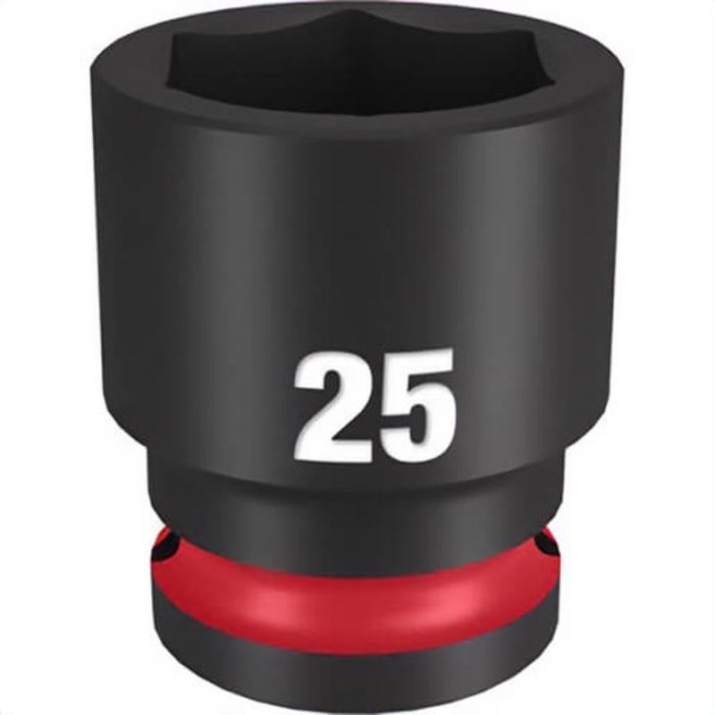 Milwaukee 49-66-6257 ShockWave Impact Duty Socket, 1/2 in Hex Drive, 25 mm Standard Socket, 6 Points