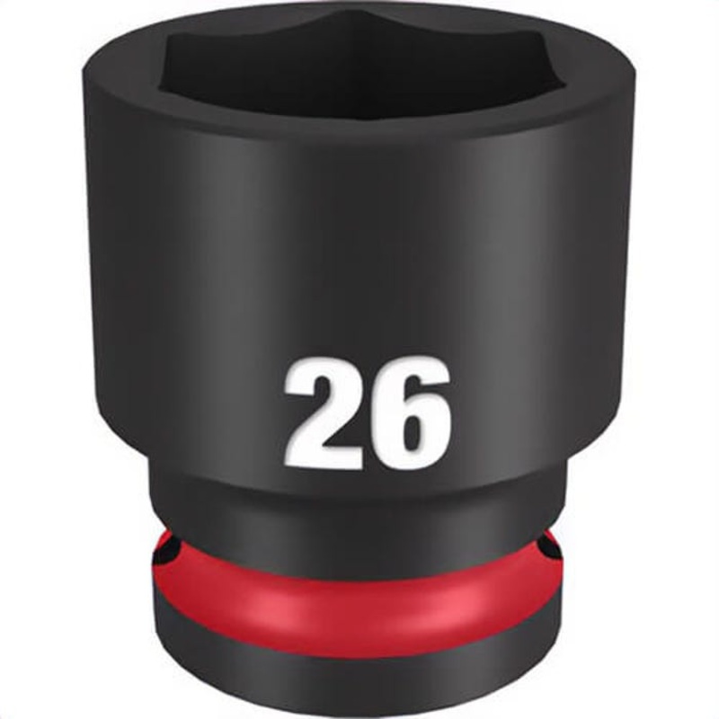 Milwaukee 49-66-6258 ShockWave Impact Duty Socket, 1/2 in Hex Drive, 26 mm Standard Socket, 6 Points