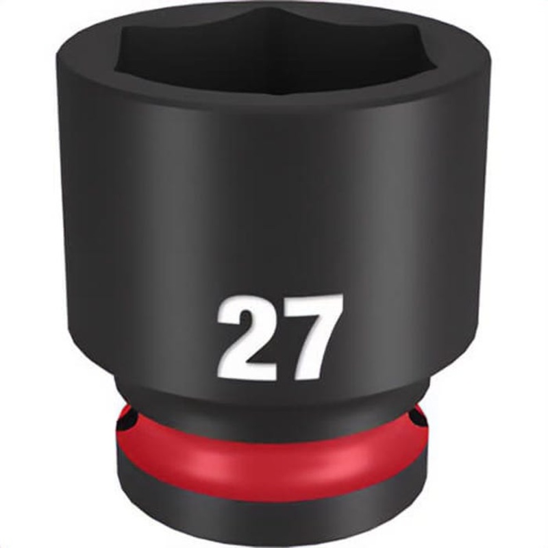 Milwaukee 49-66-6259 ShockWave Impact Duty Socket, 1/2 in Hex Drive, 27 mm Standard Socket, 6 Points