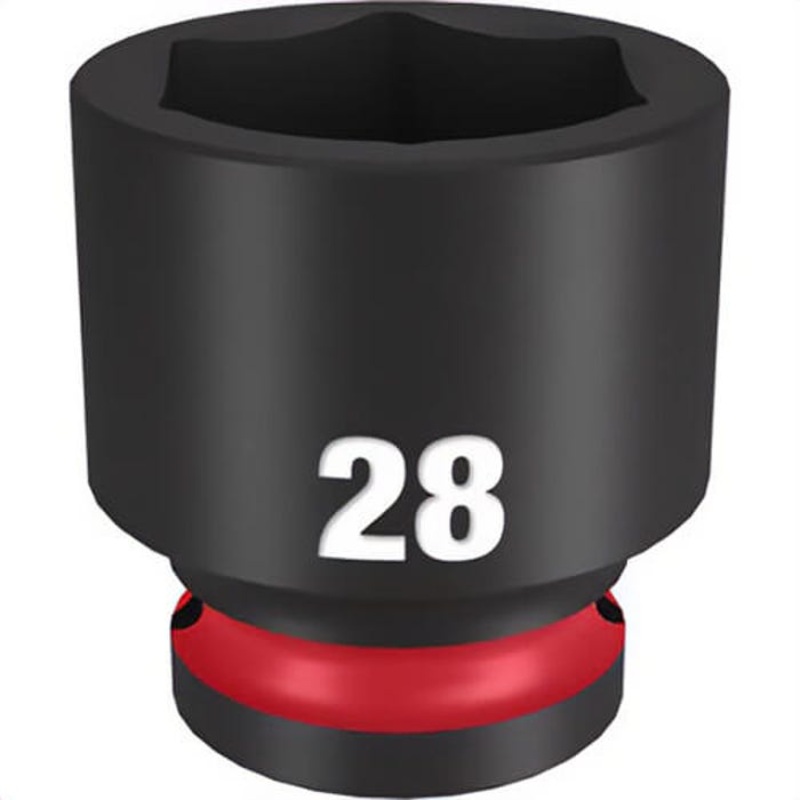 Milwaukee 49-66-6260 ShockWave Impact Duty Socket, 1/2 in Hex Drive, 28 mm Standard Socket, 6 Points