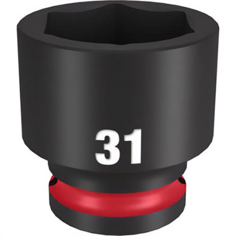 Milwaukee 49-66-6263 ShockWave Impact Duty Socket, 1/2 in Hex Drive, 31 mm Standard Socket, 6 Points