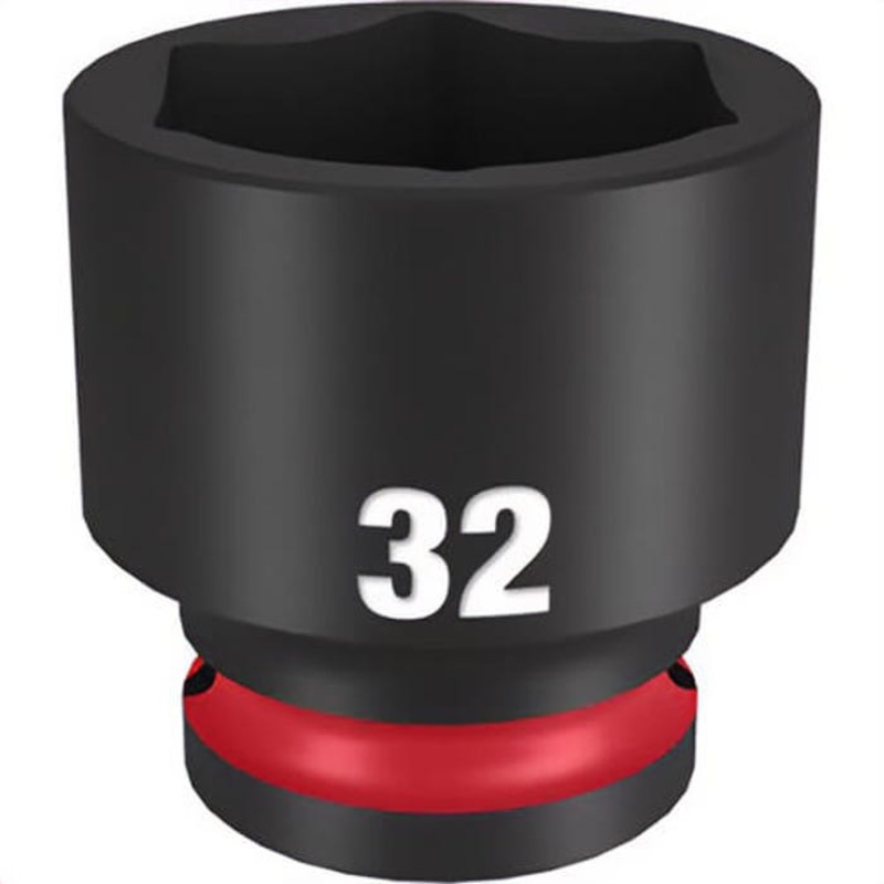 Milwaukee 49-66-6264 ShockWave Impact Duty Socket, 1/2 in Hex Drive, 32 mm Standard Socket, 6 Points