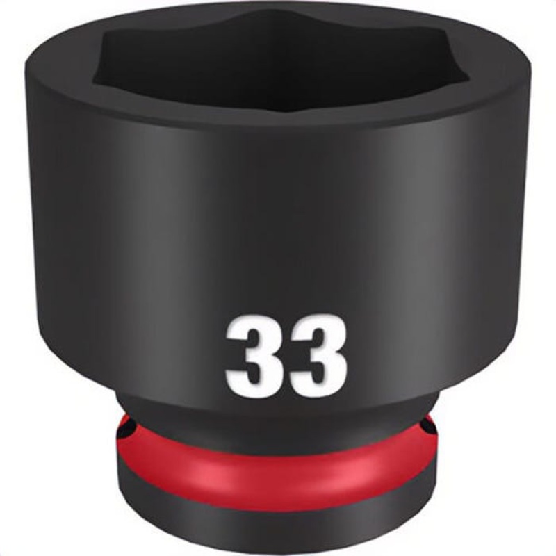 Milwaukee 49-66-6265 ShockWave Impact Duty Socket, 1/2 in Hex Drive, 33 mm Standard Socket, 6 Points