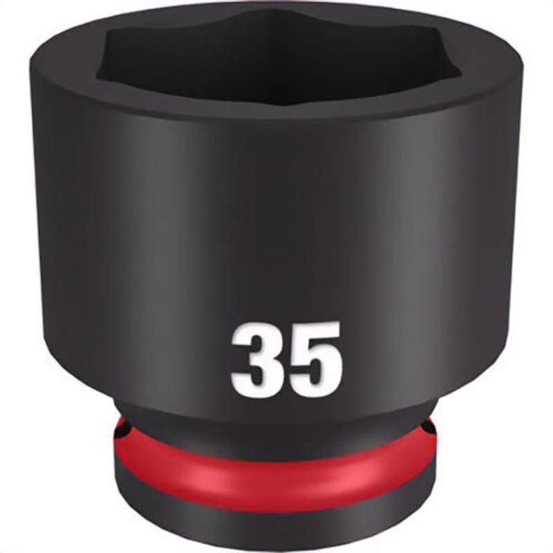 Milwaukee 49-66-6267 ShockWave Impact Duty Socket, 1/2 in Hex Drive, 35 mm Standard Socket, 6 Points
