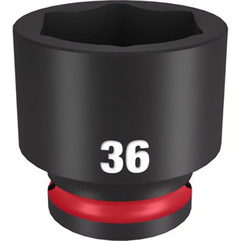 Milwaukee 49-66-6268 ShockWave Impact Duty Socket, 1/2 in Hex Drive, 36 mm Standard Socket, 6 Points