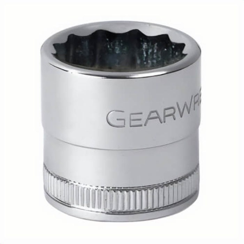 Gearwrench 80631 Standard Length Socket, 1/2 in Square Drive, 19 mm, 6 Points