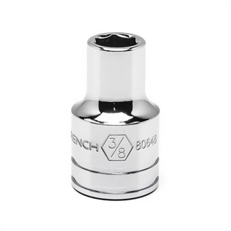 Gearwrench 80648 Socket, Hand Socket Style, 1/2 in Hex Drive, 3/8 in Standard Socket, 6 Points