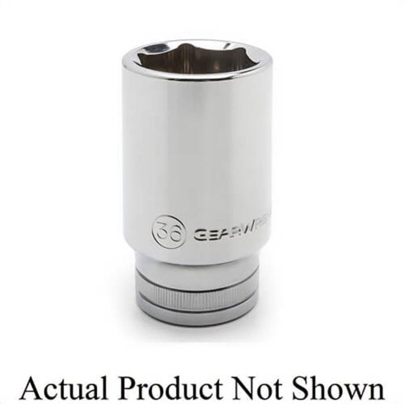 Gearwrench 82494 Socket, Hand Socket Style, 3/4 in Hex Drive, 38 mm Deep Socket, 6 Points