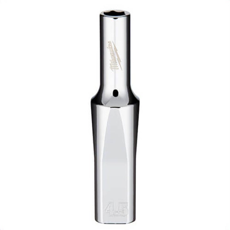 Milwaukee 45-34-4011 Deep Socket, 1/4 in, 4.5 mm, 6 Points, Polished Chrome