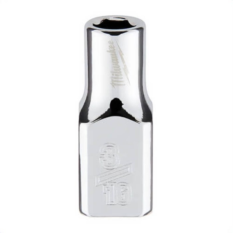 Milwaukee 45-34-9001 Standard Socket, 1/4 in, 3/16 in, 6 Points, Polished Chrome