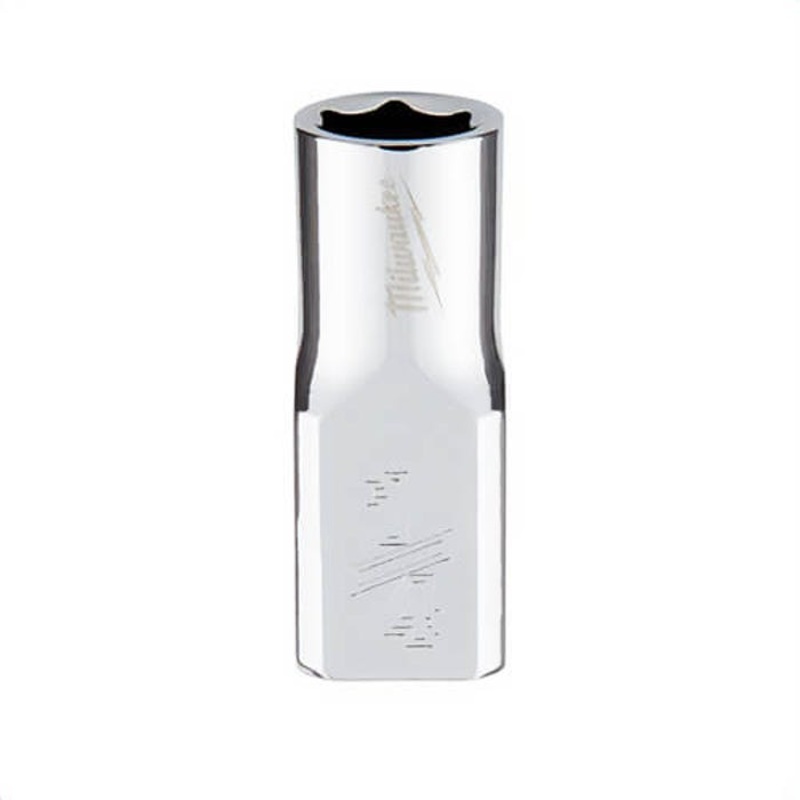 Milwaukee 45-34-9003 Standard Socket, 1/4 in, 1/4 in, 6 Points, Polished Chrome