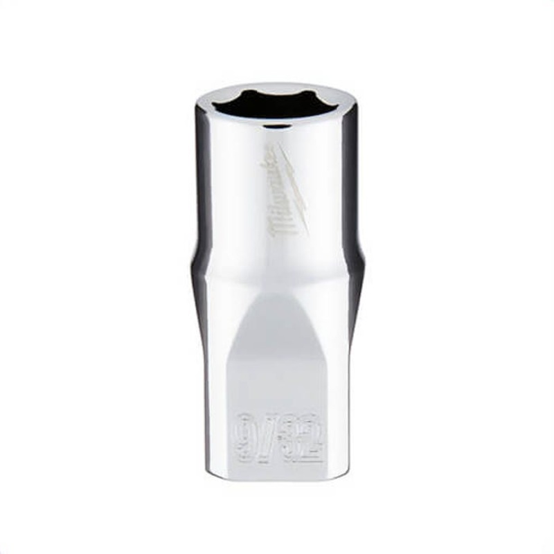 Milwaukee 45-34-9004 Standard Socket, 1/4 in, 9/32 in, 6 Points, Polished Chrome